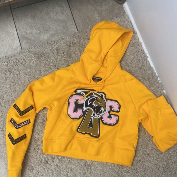 🌼🌼🌼CROOKS AND CASTLES GOLD YELLOW HOODIE SIZE SMALL BRAND NEW NEVER WORN - Picture 5 of 7